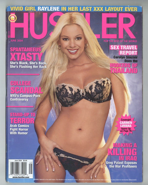Hustler 2004 Carmen Luvana, Carolyn Sinclair, Kinzie Kenner 170pgs LFP Corp Pinup Magazine M37218