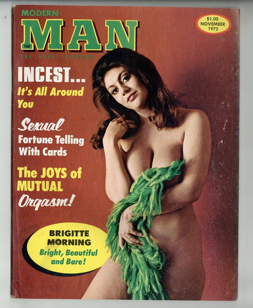 Modern Man 1972 Maurica Powell, Brigitte Morning, Dawn Barnet, Kate O'Dee 72pgs Pinup Magazine M35823