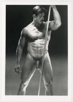 Max Schling 1990 Serious Stare Muscular Beefcake RIP Colt 5x7 Moustache Jim French Gay Nude Photo J14220