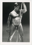 Max Schling 1990 Serious Stare Muscular Beefcake RIP Colt 5x7 Moustache Jim French Gay Nude Photo J14220