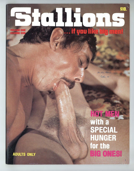 Stallions... If You Like Big Men! 1978 Big Cock Studs 48pgs Gay Men's Rough Sex Magazine, Mustang Studios, Hollywood M36088