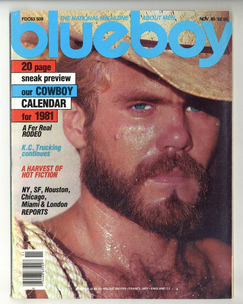 Blueboy 1980 Rick Leed Mick Hicks Cowboy Rodeo Beefcake Men 96pgs Gay Magazine M37209