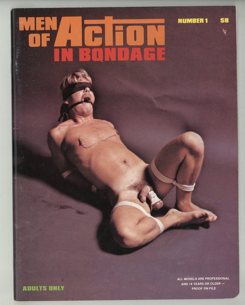 Men Of Action In Bondage 1981 Hal Paul, Steve King 48pgs BDSM Gay Bondage Magazine, LDL Publ. M37774