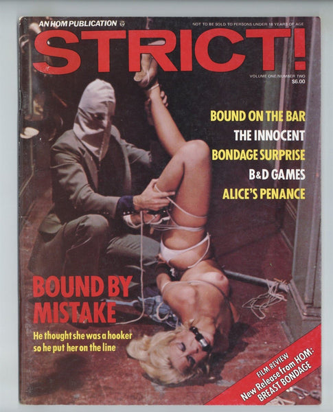 Strict! V1#2 BDSM 1982 Sex Slaves 48pgs House Of Milan, HOM Rope Bondage Magazine M37129