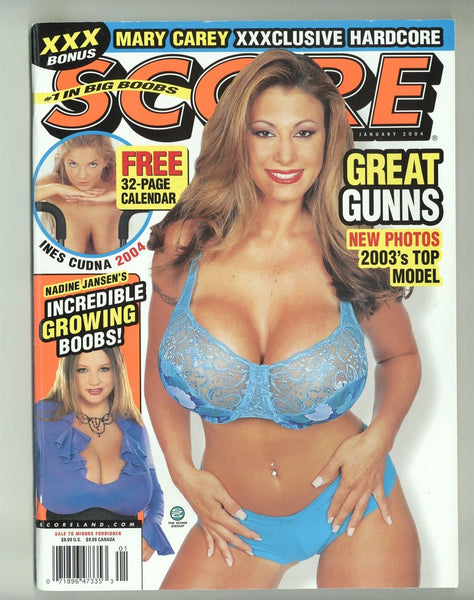 Score Magazine 2004 Nadine Jansen, Ines Cudna Julia Miles, Crystal Guns 100pgs Bog Boobs, Score Group, Miami M37970