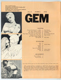 Gem Magazine 1968 Prostitution Call Girls Pulp 76pgs Big Boobs Women, L&L Publ. M38817