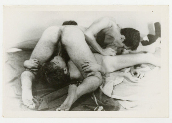 Three Man Train Chain 1960 Homoerotic Photography 1960 Vintage Gay Photo 6x4 Original Photo, Acme Prod. Q9442
