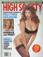 High Society 1991 Julia Parton, Kelly Lynch, Marie Harper 124pgs Nude Magazine M36993