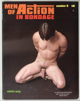 Men Of Action In Bondage #2 Buddy Houston, Dan Pace, Greg Stromm, Buddy Rodgers 1981 Vintage Gay Leather 48pgs LDL Magazine M37016
