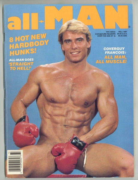 All Man V1#2 Francois Papillon/Chris Ingrahm 1987 David Sandler, Sonny Landham 132pgs Derek Lane Gay Magazine M37139