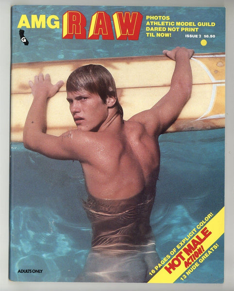 AMG Raw by Bob Mizer #2 Buddy Houston, Bobby Gordon, Wayne Pickett 1979 Athletic Model Guild 48pgs Golden State News Gay Magazine M37534