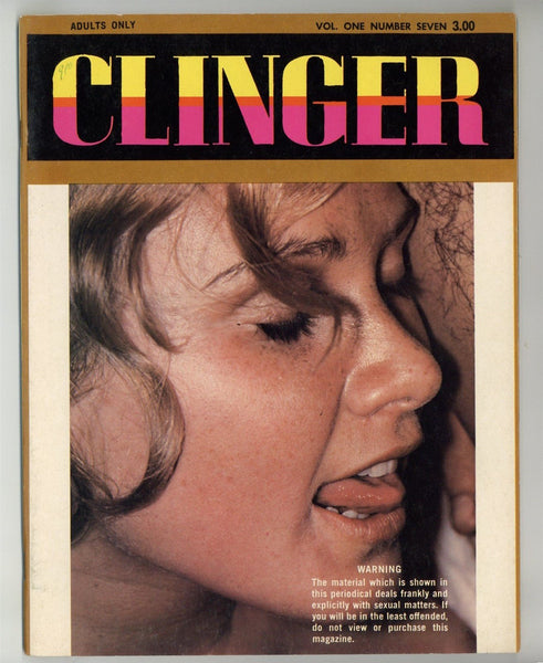 Clinger #7 Provocative Hippie Women 1971 Beatnik Sex Culture, Vintage Porno Magazine 64pgs Commodore Publ. M37292