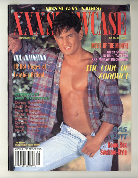 Adam Gay Video XXX Showcase 1996 Dean Spencer, Jeff Palmer Shane Thomas 68pgs Knight Publ. Gay Magazine M37318