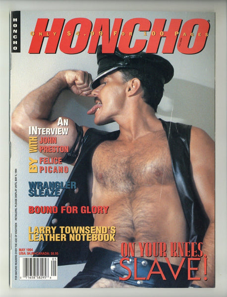 Honcho 1994 John Preston, Larry Townsend, Maxx Studio 98pgs Modernismo Gay Leather Magazine M37331