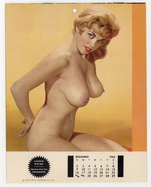 Fling 1962 Calendar June Wilkinson, Diane Webber, Lorrie Walsh, Candy Barr Relim Publ. J14511