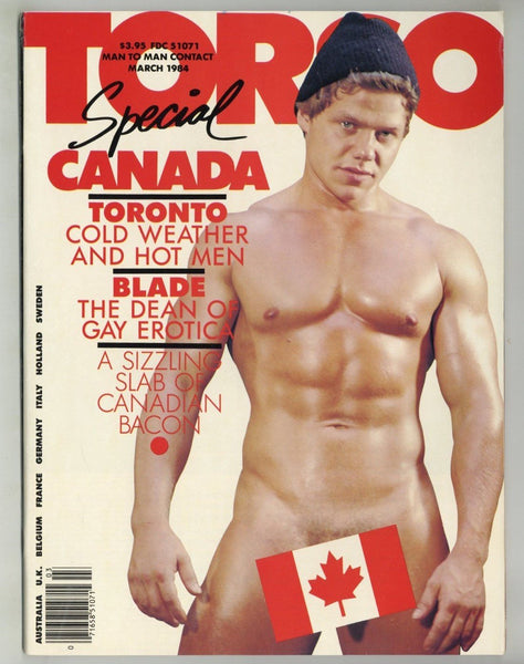 Torso 1984 Canada Special Issue Shotgun Video, Nova 100pgs Gay Magazine M37903