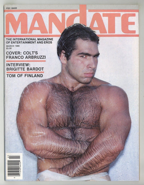 Mandate 1980 Franco Arbruzzi, Colt Studios, Eric Ryan, Roy Blakey 72pgs Modernismo Gay Magazine M37983
