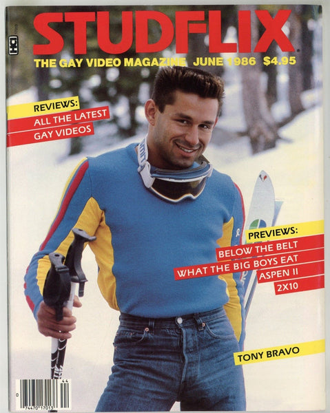 Studflix 1986 Tony Bravo, Chad Douglas 52pgs Beefcakes Gay Video Magazine M37993