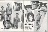Savage #1 Vintage Gay Physique Pinup Magazine 1980 Buff Rugged Men 48pgs HCI Publ. M39399