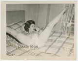 Bouffant Hair Female 1950 Provocative Legs Wide Open Pose 5x4 Original Photograph Q10240