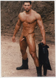 Sexy Smoldering Hunk 1995 Leather Biker Boots Jacket Gay Physique 5x7 Colt Studio Nude Photo J15044