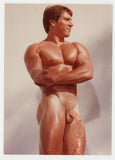 Slim Tan Beefcake Hunk 1983 Muscular Gay Physique 5x7 Colt Studio Nude Photo J15059
