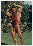 Hairy Beefcake Stud 1990 Flexing Rip T-Shirt Gay Physique 5x7 Colt Studio Nude Photo J15060