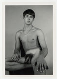 Handsome Dark Haired Man Deep Gaze 1960 Homoerotic 5x7 Gay Physique Nude Photo J15440