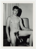 Clean Cut Serious Man 1960 Hairy Cock Homoerotic 5x7 Gay Physique Nude Photo J15456