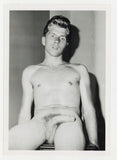 Eduardian Teddy Boy Big Cock 1960 Big Hair Casual Pose 5x7 Gay Physique Nude Photo J15459
