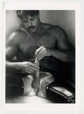 Max Schling 1990 Leather Hairy Beefcake RIP Colt 5x7 Moustache Jim French Gay Nude Photo J16052