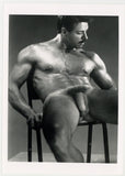 Max Schling 1990 Serious Stare Tanned Hairy Beefcake RIP Colt 5x7 Moustache Jim French Gay Nude Photo J16054
