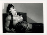 Max Schling 1990 Leather Hairy Beefcake RIP Colt 5x7 Moustache Jim French Gay Nude Photo J16056