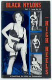 Black Nylons & High Heels 1959 Stockings Legs Garters Vintage M10158