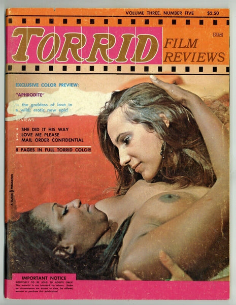 Torrid Film Reviews 1969 Sexploitation Cinema 80pg LSD Drugs Sci Fi Sleaze M9365
