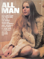 All Man 1976 Vintage Magazine Hippie Women Busty Big Boobs Hairy 84pgs M20191