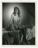 Long Haired Blond Tall Leggy Female 1950 Original Photo 8x10 Vintage Nude Art Photo J7411