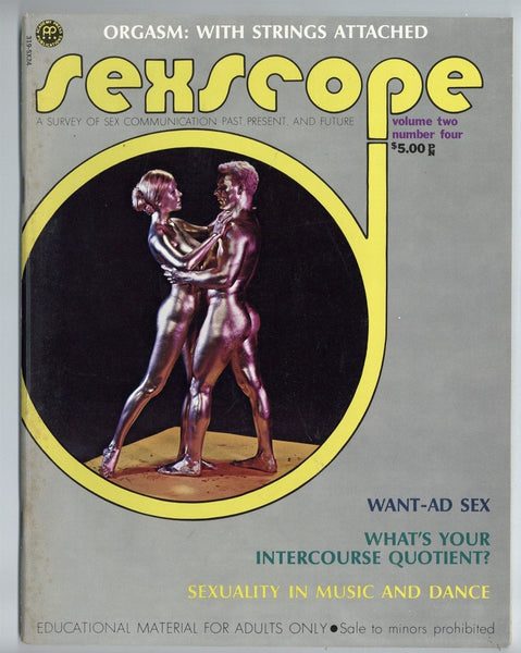 Alex DeRenzy Sexscope V2 #4 Vintage 1972 Parliament Magazine 64pg M20434