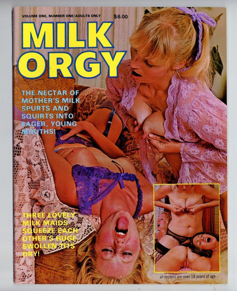 Milk Orgy V1#1 Vintage Lactation Porn 1977 Pregnant Lesbians 48pg Breast Milk XXX M20840