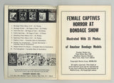 Female Captives Horror At Bondage Show 1960s Vintage BDSM Kink Magazine 64pg Mutrix Corp Publication M21119