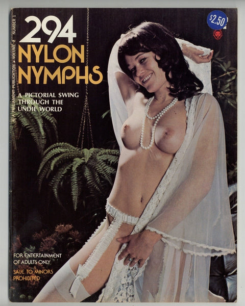 Elmer Batters 1975 Nylon Nymphs V2#1 Leggy Women Stockings 64pg Nylons Parliament M21203