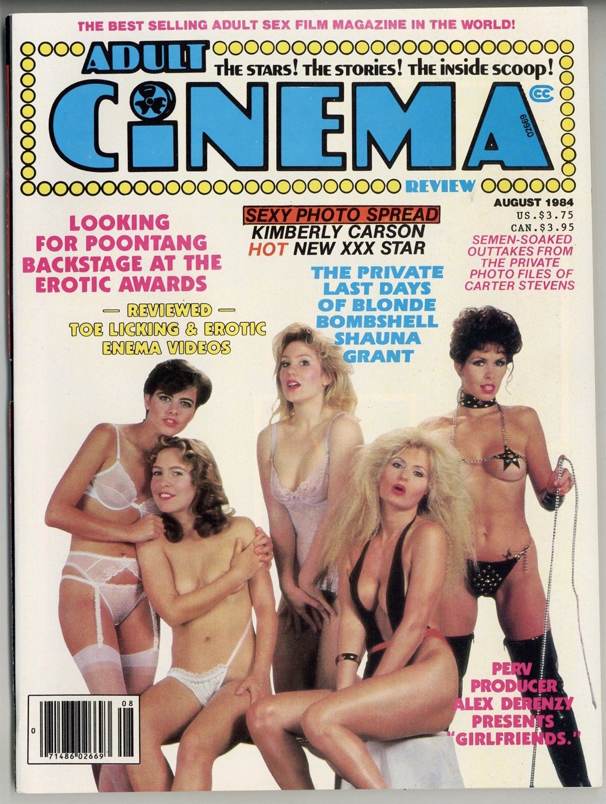 Adult Cinema Review V3 #8 Aug 1984 Shauna Grant Kimberly Carson 9p Ver –  oxxbridgegalleries