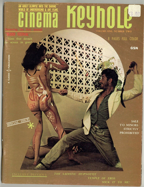 Cinema Keyhole V1#2 Golden State News/Orbit Publications 1968 Hippie Smut 80pg Body Paint M22327