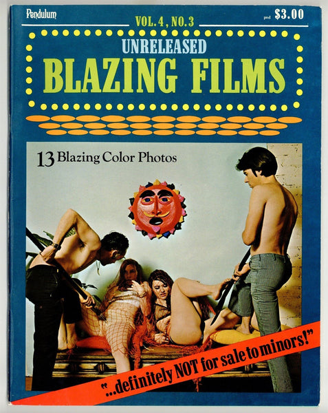 Unreleased Blazing Films V4#3 Calga/Pendulum 1970 Ed Wood Jr 72pgs Hippie Erotica Group Sex M22678