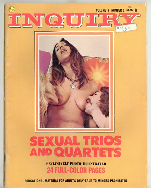 Inquiry V3#2 Capri Publishers 1973 Chuck Trainor 48pgs Group Sex Hippies Threesomes Foursomes M22693