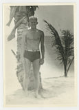 Adorable Suntanned Hunk 1950 Beefcake 5x7 Dbl Wt Gay Interest Pinup J9115