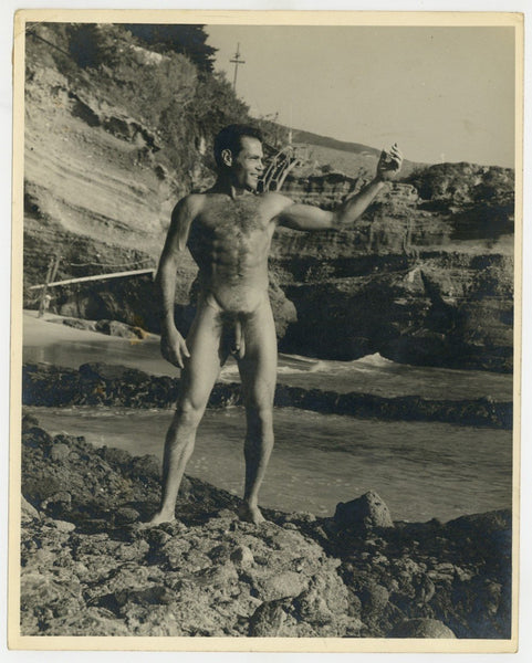Fine Art Nude Male 1950 Vintage Gay Physique Photo 8x10 Dbl Wt Beefcake J8244