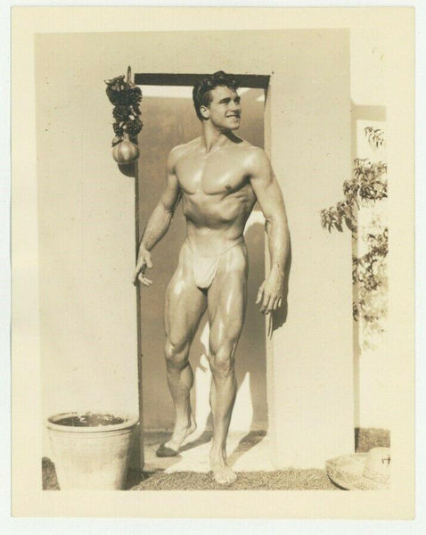 Beefcake Bodybuilder 1950 Bob Mizer Athletic Model Guild Sepia Gay Nude Physique Q7420