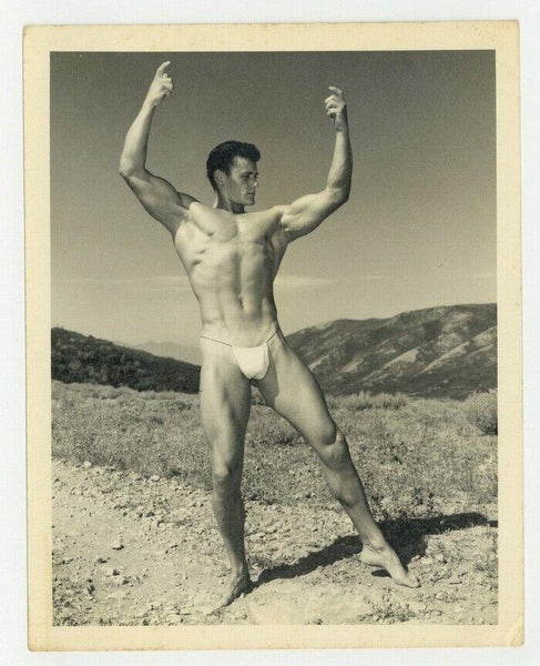 Beefcake David Fitzen 1950 Bruce Of LA Gay Nude Male Buff Physique Photo Q7053