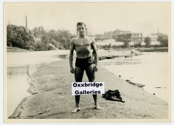 Beefcake Male Lifeguard 1940 Gay Physique 5x7 Handsome Hunk Bodybuilder J8237